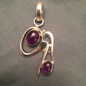 925 Sterling Silver Pendant With Gem Stone